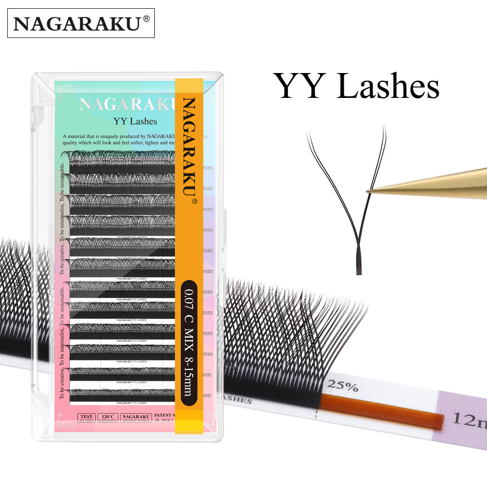 NAGARAKU YY Shape Hand Woven  Eyelashes Extension (10PCS)