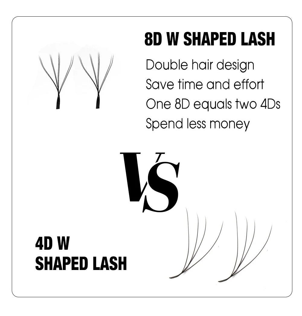 Fadvan Duplo4DW Eyelash Extensions D Curl Black False Eyelashes