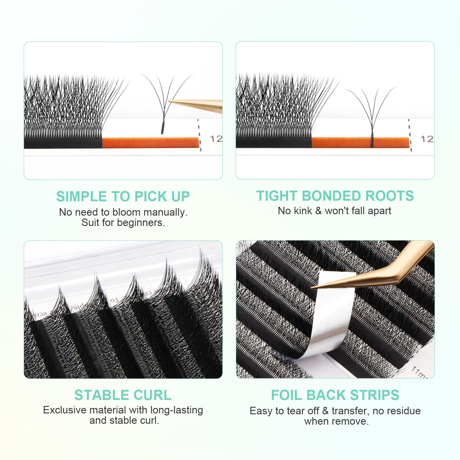 NAGARAKU 4DW Shape Hand Woven  Eyelashes Extension (10PCS)