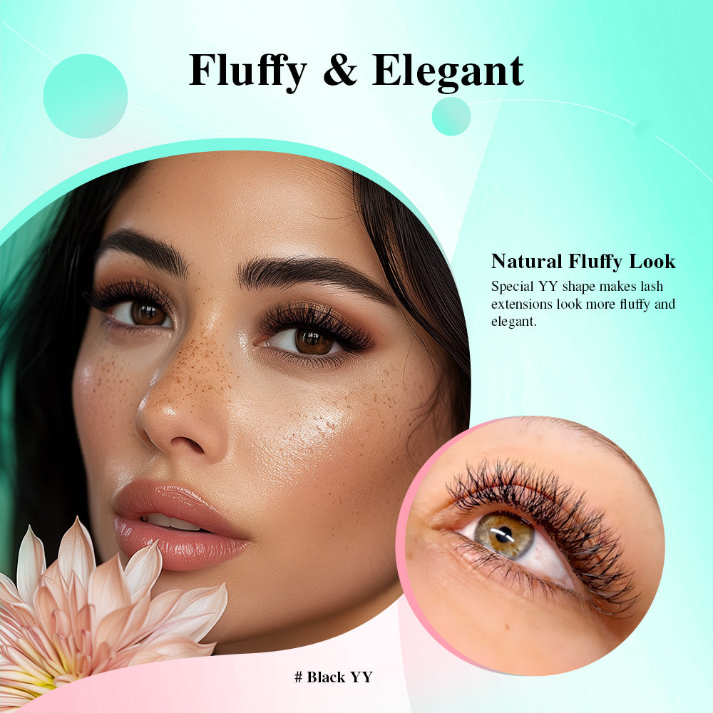 NAGARAKU L/M Curl YY Shape Triple Tips Hand Woven  Eyelashes Extension (10PCS)