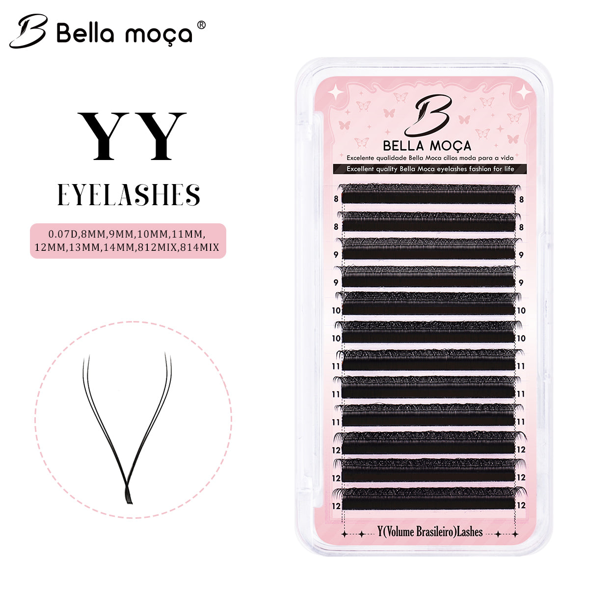 Bella Moça - Cílios YY Volume Brasileiro 0.07mm
