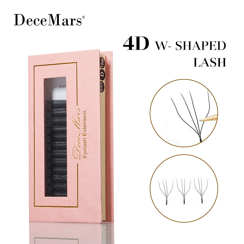 DeceMars 4D W-Shaped Eyelashes Extensions (10PCS)