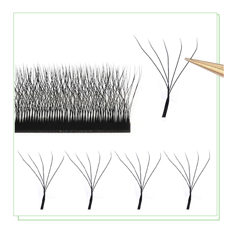 Maria Sasha 5DW m Curl Pre-Made Volume Eyelash Extensions – W Style, Soft & Natural