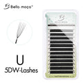 Bella Moça - Cílios 5DW U-Shape Volume Egípcio 12 Linhas 0.07mm
