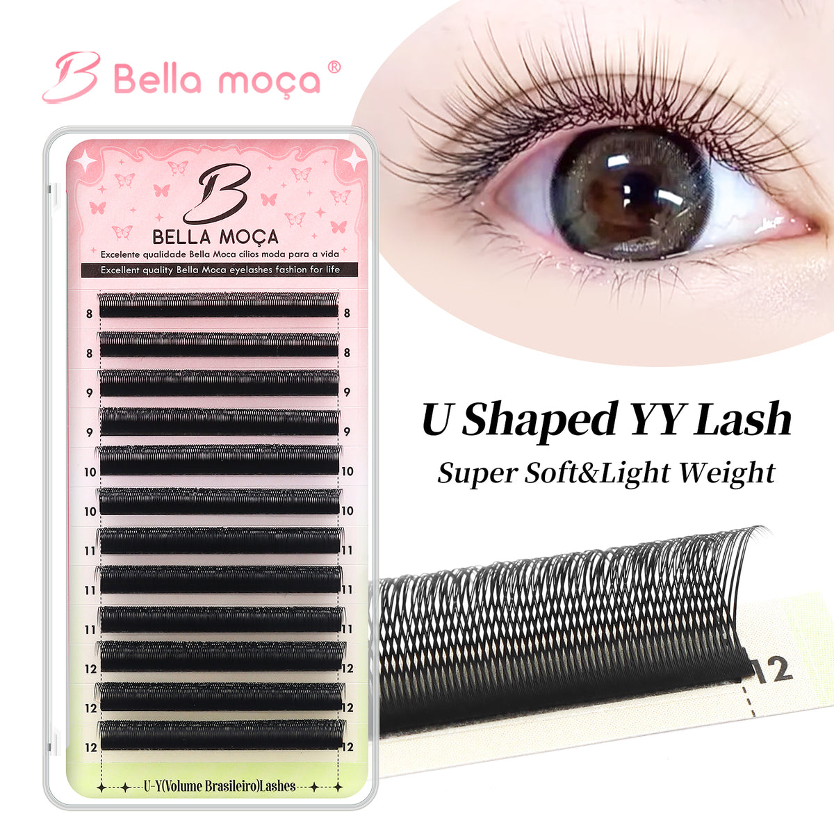 Bella Moça - Cílios UYY Volume U-Shape 0.07mm