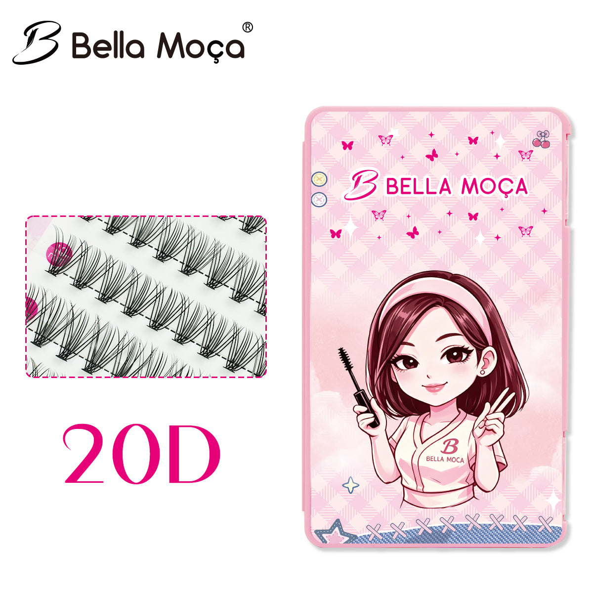 Bella Moça - Kit Cílios Tufo Mega Bundle 28 Linhas (20P / 30P / 40P / 50P / 60P / 80P)