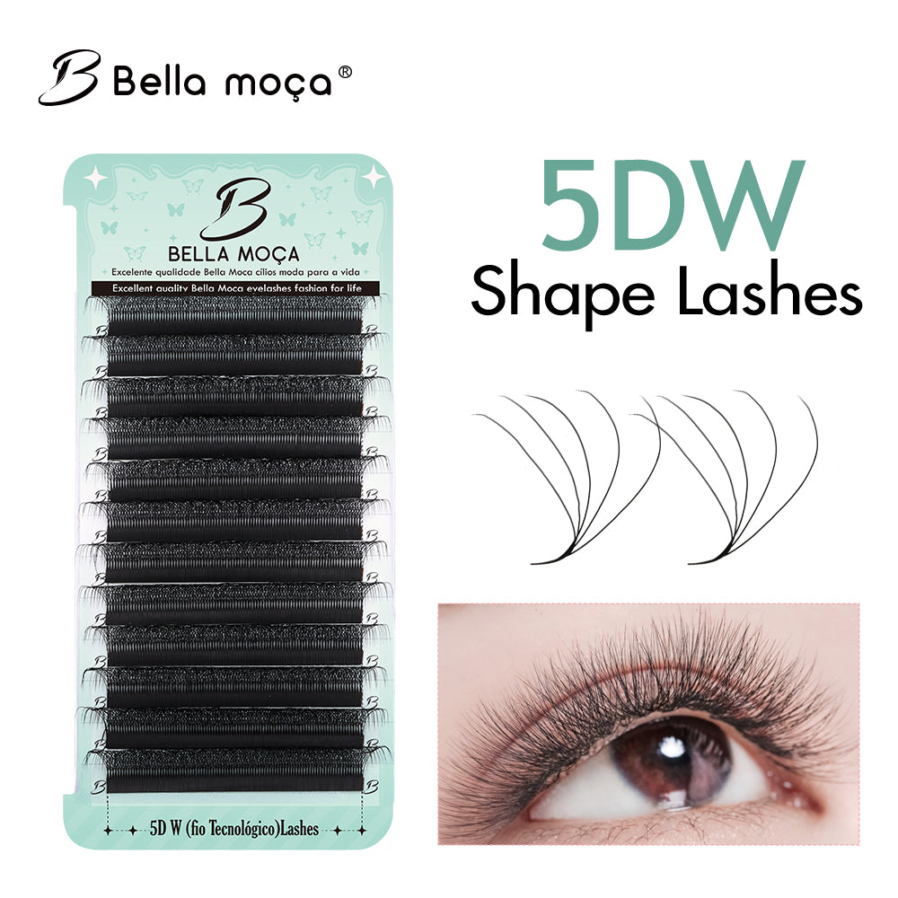 Bella Moça - Cílios 5DW Volume Egípcio 12 Linhas 0.07mm