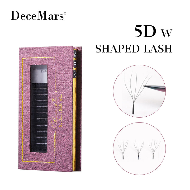 DeceMars 5D W-Shaped Eyelashes Extensions (10PCS)