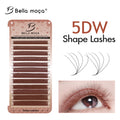 Bella Moça - Cílios 5DW Marrom Volume Egípcio 12 Linhas 0.07mm