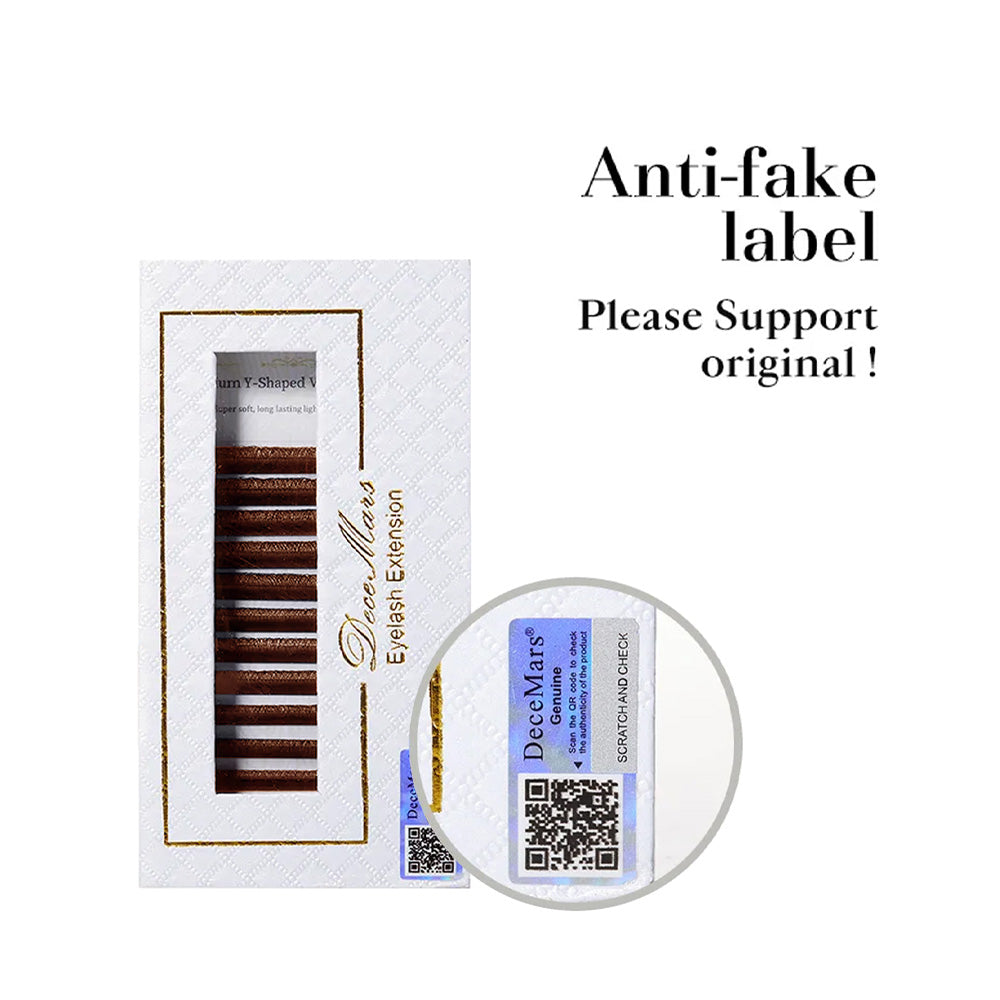 DeceMars YY Shape Brown Eyelashes Extensions
