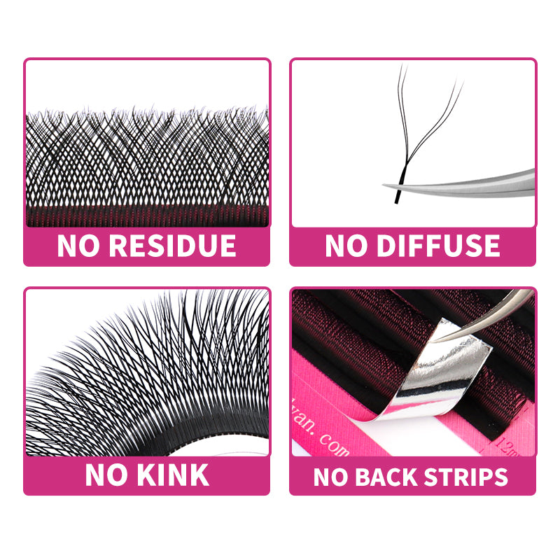 FADVAN L/L+/M Curl YY Shape Eyelashes Extension (10PCS)