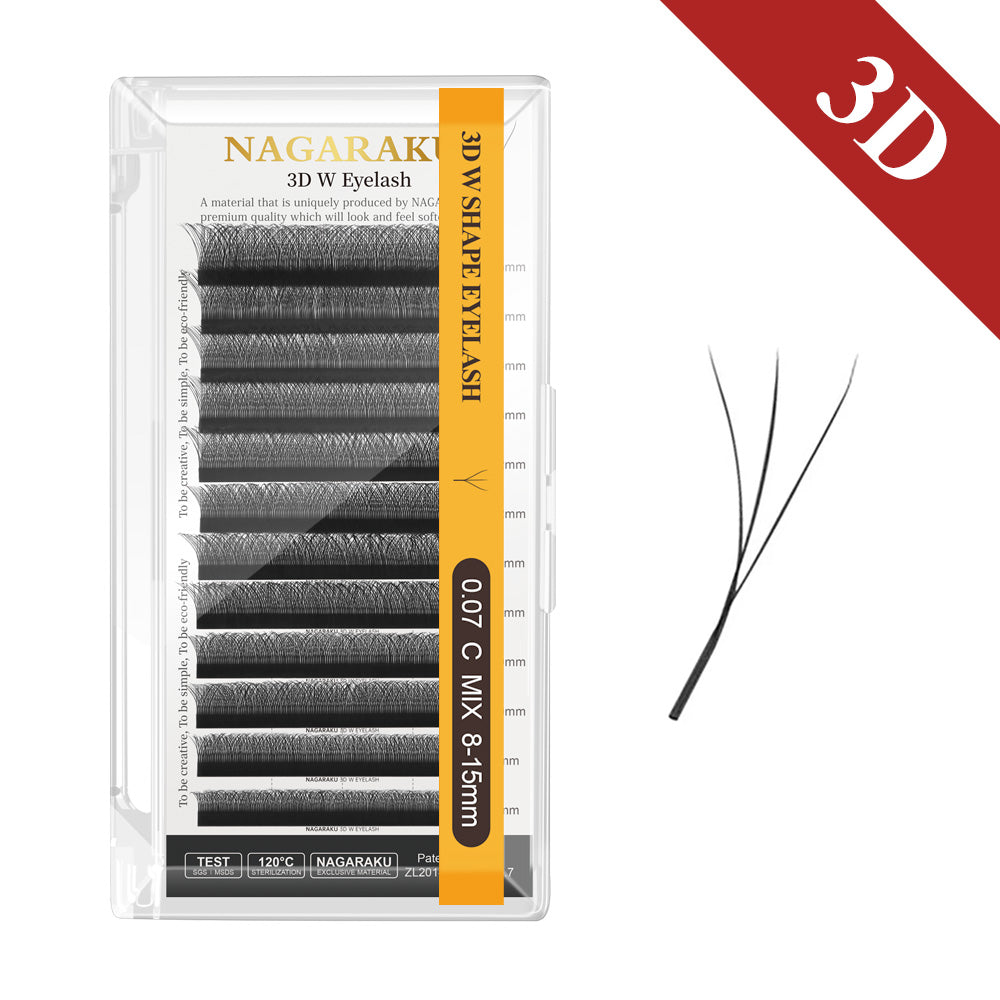 NAGARAKU 3DW Shape Triple Tips Hand Woven  Eyelashes Extension (10PCS)