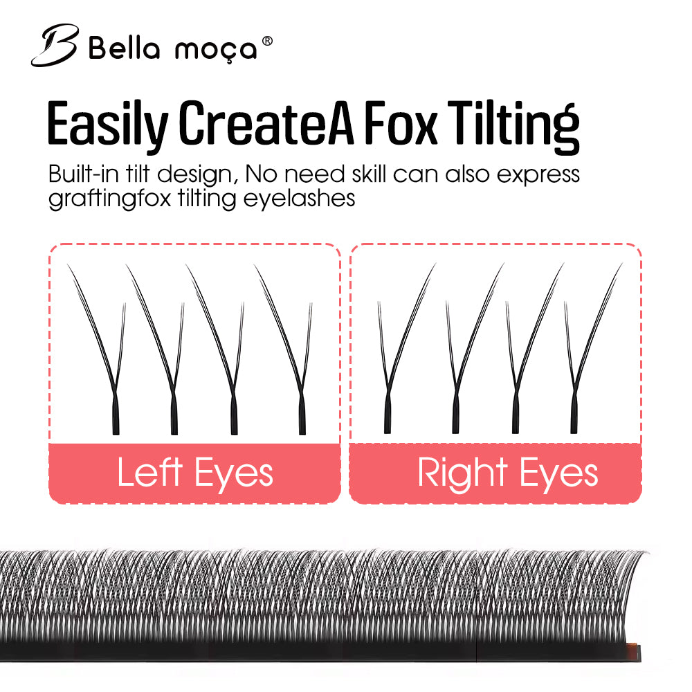 Bella Moça - Cílios Fox Eye YY Volume Brasileiro 12 Linhas 0.07mm