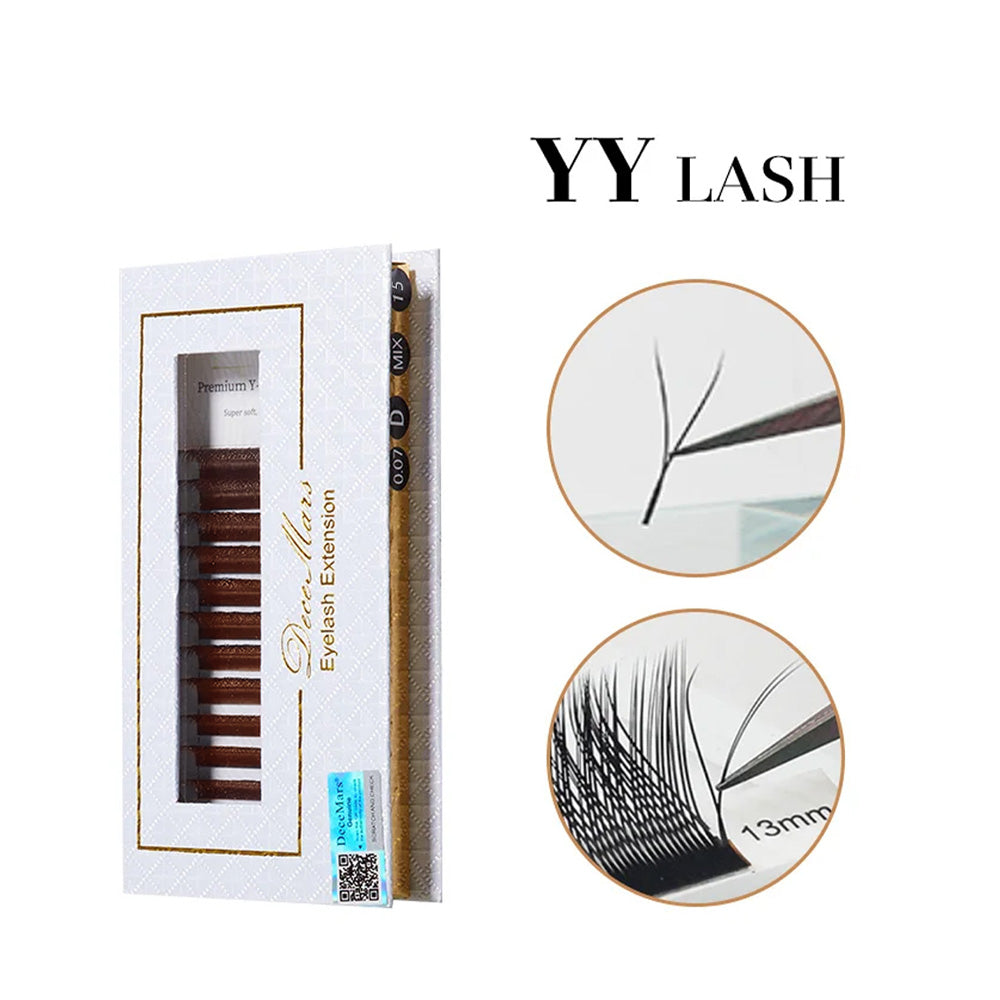 DeceMars YY Shape Brown Eyelashes Extensions