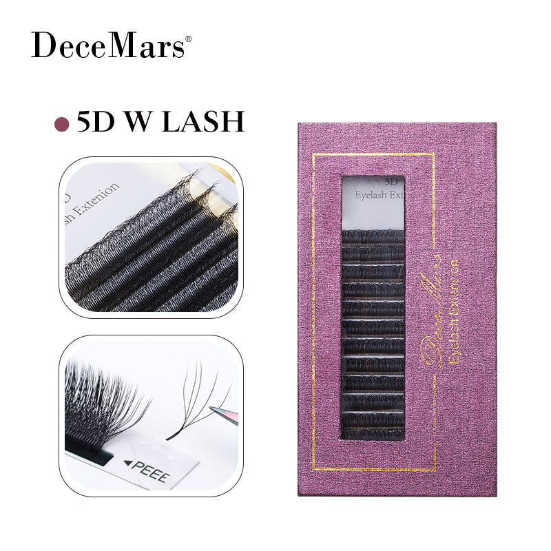 DeceMars 5D W-Shaped Eyelashes Extensions (10PCS)