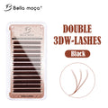 Bella Moça - Cílios Double 3DW Marrom Volume Egípcio Duplo 12 Linhas 0.07mm