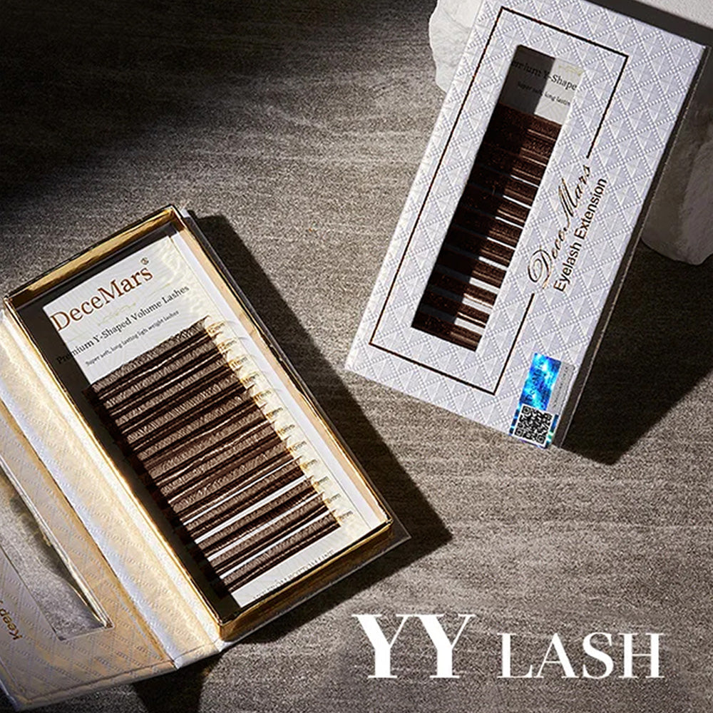 DeceMars YY Shape Brown Eyelashes Extensions