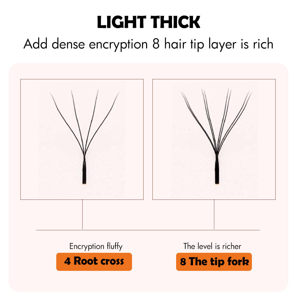 Bella Moça Cílios Duplo W4D (volume egípcio) Curvatura 0.07D para Extensão de Cílios