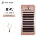 Bella Moça - Cílios 4DW Marrom Volume Egípcio 12 Linhas 0.07mm