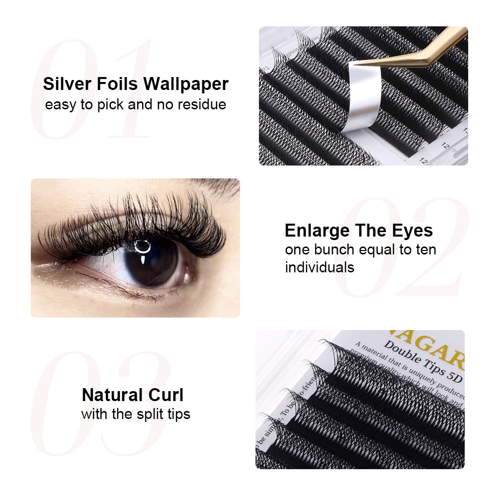 NAGARAKU Duplo 5DW Shape Hand Woven  Eyelashes Extension