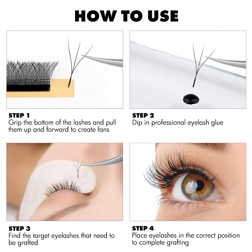 Bella Moça Cílios W3D (volume egípcio) Curvatura 0.07D para Extensão de Cílios