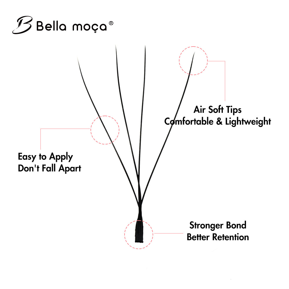 10Pcs Cílios Bella Moça W4D W 4d (volume egípcio) Curvatura 0.07D para Extensão de Cíli