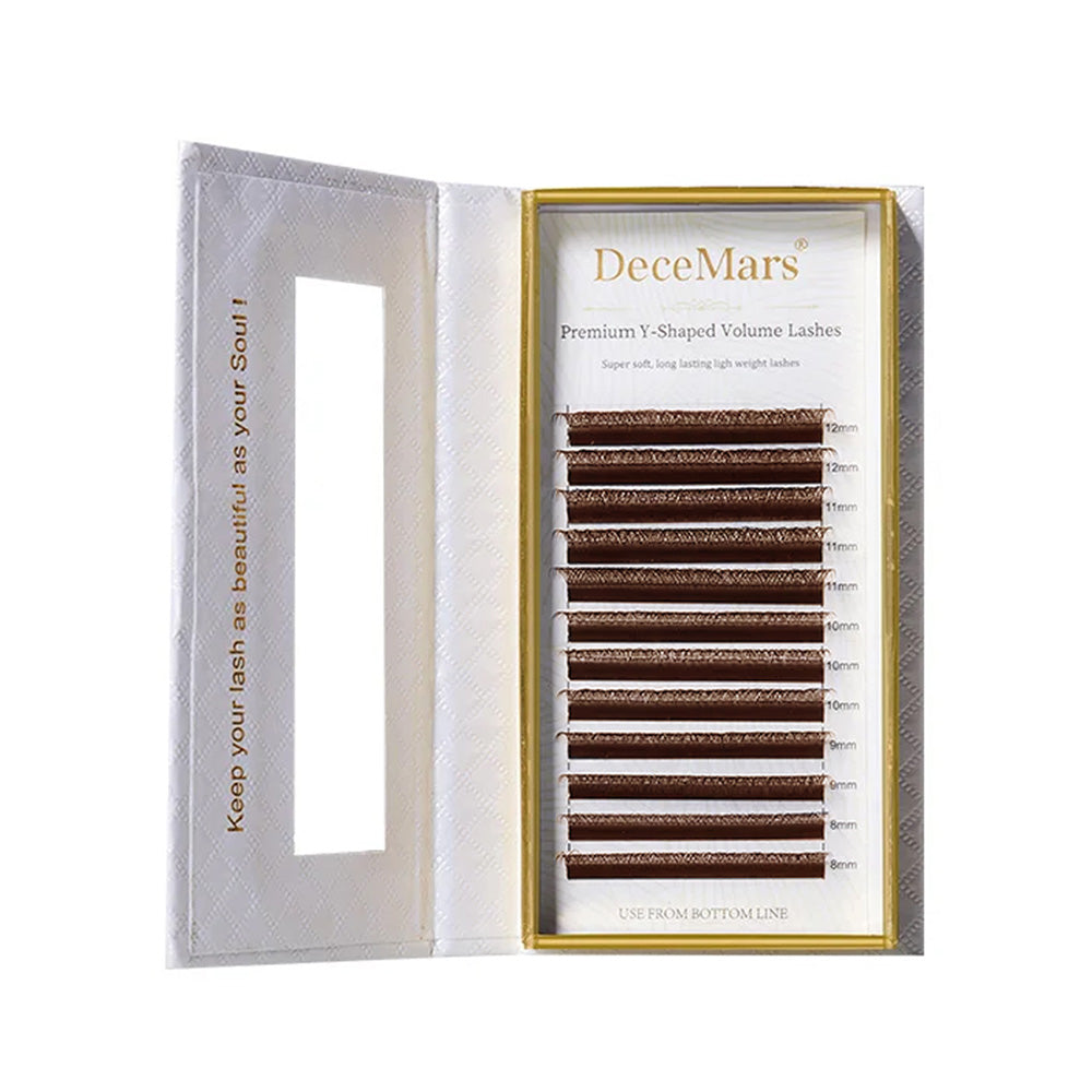 DeceMars YY Shape Brown Eyelashes Extensions