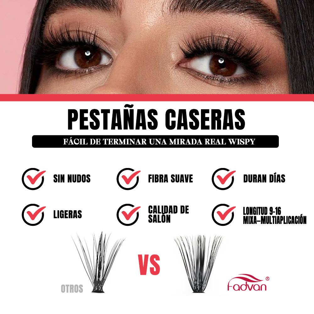 Fadvan 12Rows 30D/40D/50D Bundle Lashes D Curl Black Cluster lashes