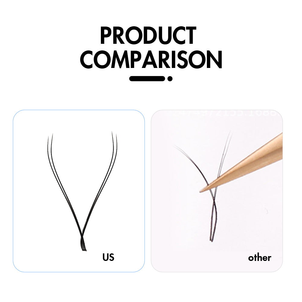 10Pcs Cílios Bella Moça YY D 0.07mm - Volume Natural no Estilo Brasileiro, Cor Preta