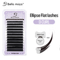Bella Moça - Cílios Flat Ellipse 12 Linhas Soft Gray Black